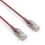 Câble RJ45  CAT 6. SLIM - UTP - LSOH - rouge - 0,25m