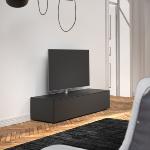 Meuble SPECTRAL 160cm abattant, passe câbles - NOIR