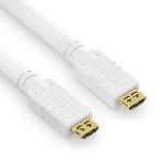 Câble HDMI - 1.4 Standard - Secure Lock System -Blanc - 10.00m - Bag