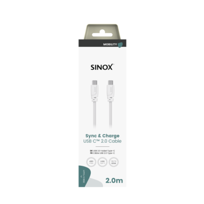 Cable Charge & Data USB C 3.1 C - C 2.00 m Blanc