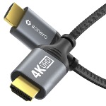 Câble HDMI 4k 60Hz 2.0 gris/noir-2.00 m
