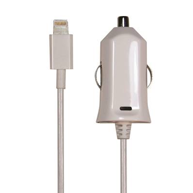 Liquidation Chargeur Auto 12 V -Lightning MFI- Blanc