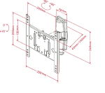 Support mural pour écran LCD - noir,  15 "- 32"- Max 25 kg