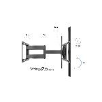 Support Double bras -Longue portée 70 cm  75 -110 pouces 90 kg