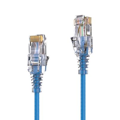 Câble RJ45 CAT 6. SLIM - UTP - LSOH - bleu - 0,25m