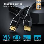 Câble HDMI - 2.0 4K60Hz UHD - Secure Lock System - Noir - 3.00m - Bag