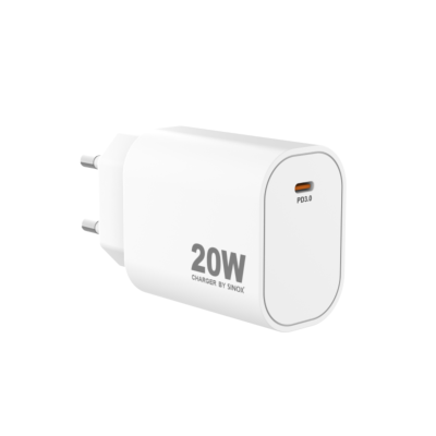 Chargeur Mural USB-C PD 20W, Blanc