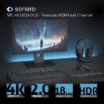 Câble HDMI 4k 60Hz 2.0 gris/noir-2.00 m