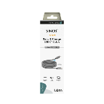 Câble USB-C/C 100 W "Roll-up" magnétique Cordon tressé gris 1.00 m