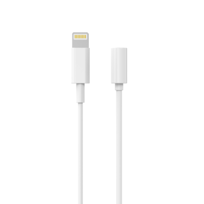 Adaptateur Lightning/ Jack  0.15 m Blanc