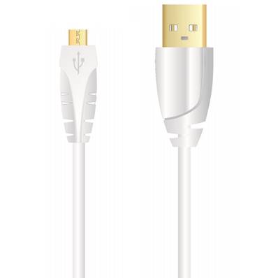 Micro USB Sync/Charge  Cable  0.75 M- Blanc