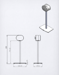 Pied de sol (unitaire) pour Sonos Era 300 Gris  Alu 