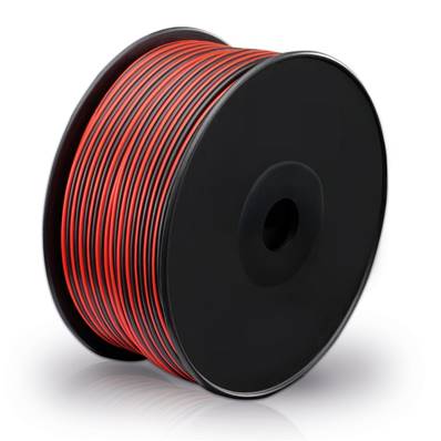 Câble HP 2x1.5mm² rouge/noir CCA en bobine de 100m