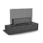 Meuble SPECTRAL 160cm abattant, passe câbles - NOIR