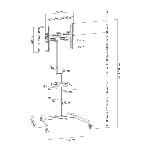Chariot roulettes - 32-55"- 400 X 400-  35 kg max