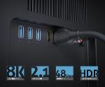 Câble HDMI - 2.1 8K60 Hz UHD HDR - Noir - 2.00m - bag 