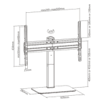 Support de table TV rotatif - 32-60  - 600x400- max 25 kg
