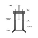 Chariot roulettes motorisé -65"-110" - max : 135 kg-VESA max 1000x600