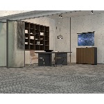 Meuble TV M AV Slimline 55" - Noyer / Noir