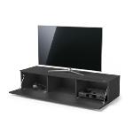 Meuble SPECTRAL 160cm abattant, passe câbles - NOIR