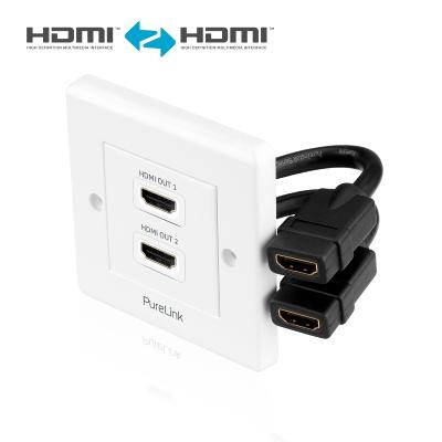 Prise murale Plastron  AV HSWE 2 HDMI-HDMI- 0.10 m