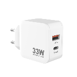 Chargeur Mural USB-A+USB-C PD33W, Blanc-PRO