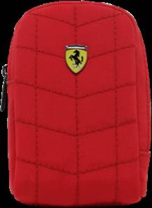 Liquidation  Etui compact zippé GM rouge Ferrari 115*75*30mm