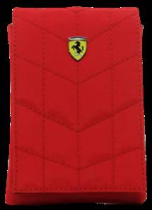 Liquidation  Etui rabat velcro rouge Ferrari 125*80mm