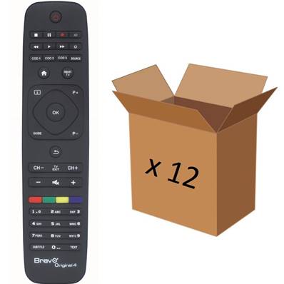Pack de 12 télécommandes TC-4 compatible TV PHILIPS