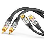 Câble audio RALLONGE 2x fiches RCA M / 2x fiches RCA F 15.00m