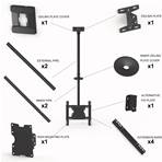 Support TV Plafond 1 écran 32/55" Noir