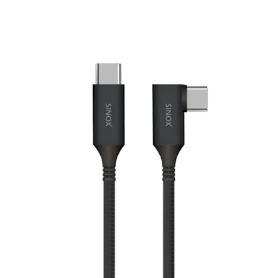 Câble Charge & Data USB-C- USB-C 3.2 100W Angle 90°, 2.00 m , Noir