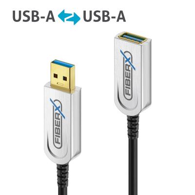 Câble USB 3.1 GEN 2 en fibre optique USB M / USB F - 50.00m PURELINK