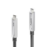 Câble USB 3.2 Gen2x1 USB-C AOC à fibre optique | noir,10,00 m