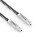 Câble USB 3.2 Gen2x1 USB-C AOC à fibre optique | noir,10,00 m