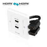 Prise murale Plastron  AV HSWE 2 HDMI-HDMI- 0.10 m