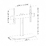 Pied de table pour ecran - poids max 40 kg