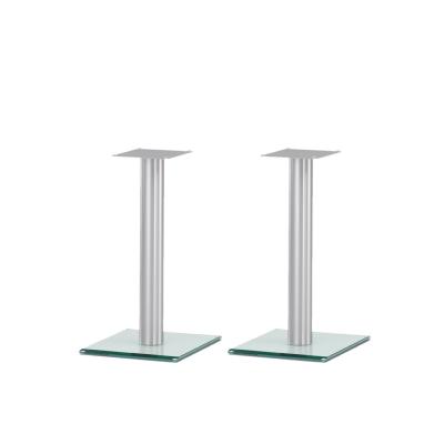 Paire support HP SPECTRAL 58cm passe câble colonne alu - VERRE CLAIR