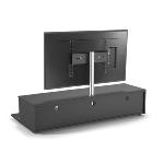 Meuble SPECTRAL 160cm abattant, passe câbles - NOIR