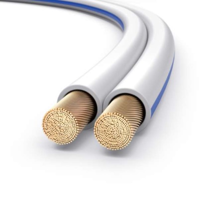 Câble HP 2 X 2.50 mm blanc OFC 50.00 m