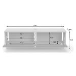 Meuble Just Basic - 130 cm avec un abattant, 2 compartiments - Blanc