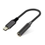 USB 3.0 Type C (m) -  adaptateur Jack 3.5 mm  (f) 0.15  m aluminium
