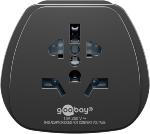 Adaptateur secteur de Voyage (UK-Suisse-Italie-USA) noir
