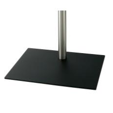 Base sol rectangulaire 60 x 45 pour Disco, peint noir mat, roulettes