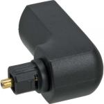 Adaptateur audio Coudé à 90° M/F Optique Toslink