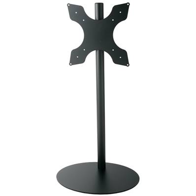 Pied de sol TV 32-65", base ronde peint noir- Haut 1.20m