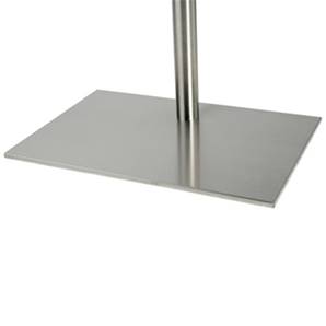 Base sol rectangulaire inox 60 x 45 pour Disco avec roulettes