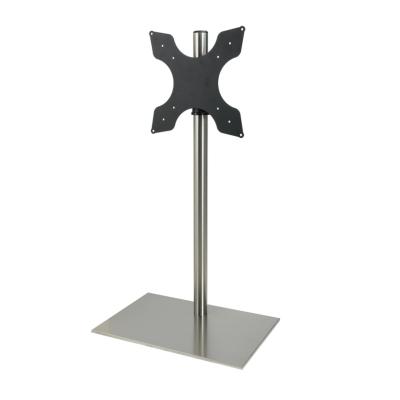 Pied de sol Disco base rectangulaire en inox, Haut. 1.2m