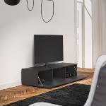 Meuble SPECTRAL 160cm abattant, passe câbles - NOIR